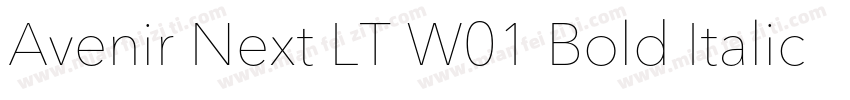 Avenir Next LT W01 Bold Italic字体转换